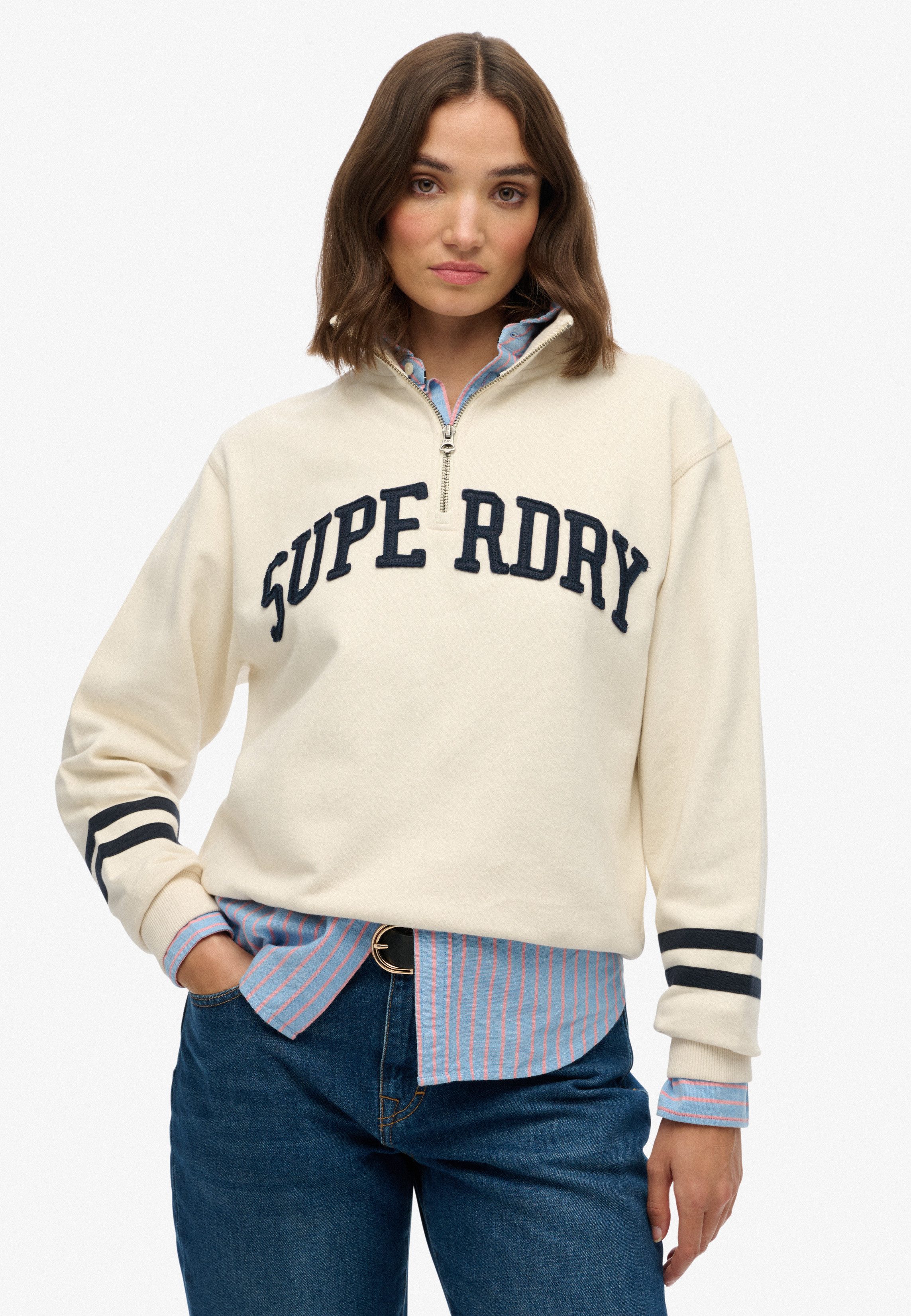 Superdry Sweatshirt ATHLETIC ESS APPLIQUE HALF günstig online kaufen