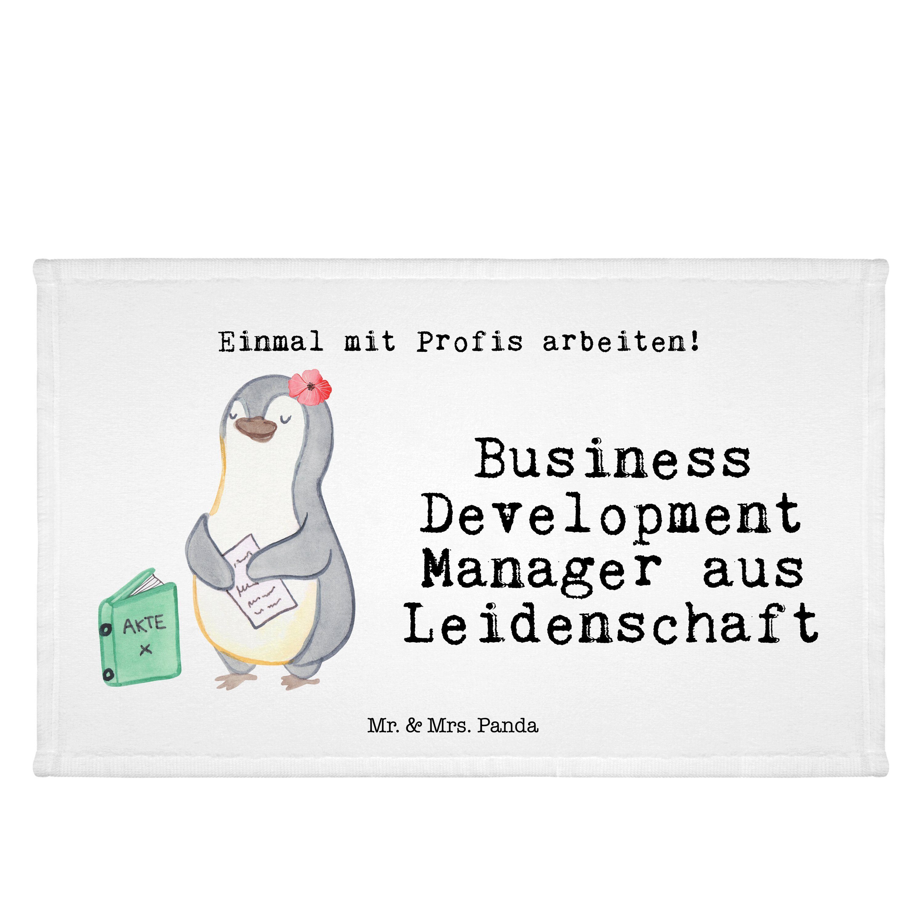 Mrs. - Geschenk, Leidenschaft Rent, aus Manager & (1-St) Mr. Handtuch Weiß Panda Development - Business