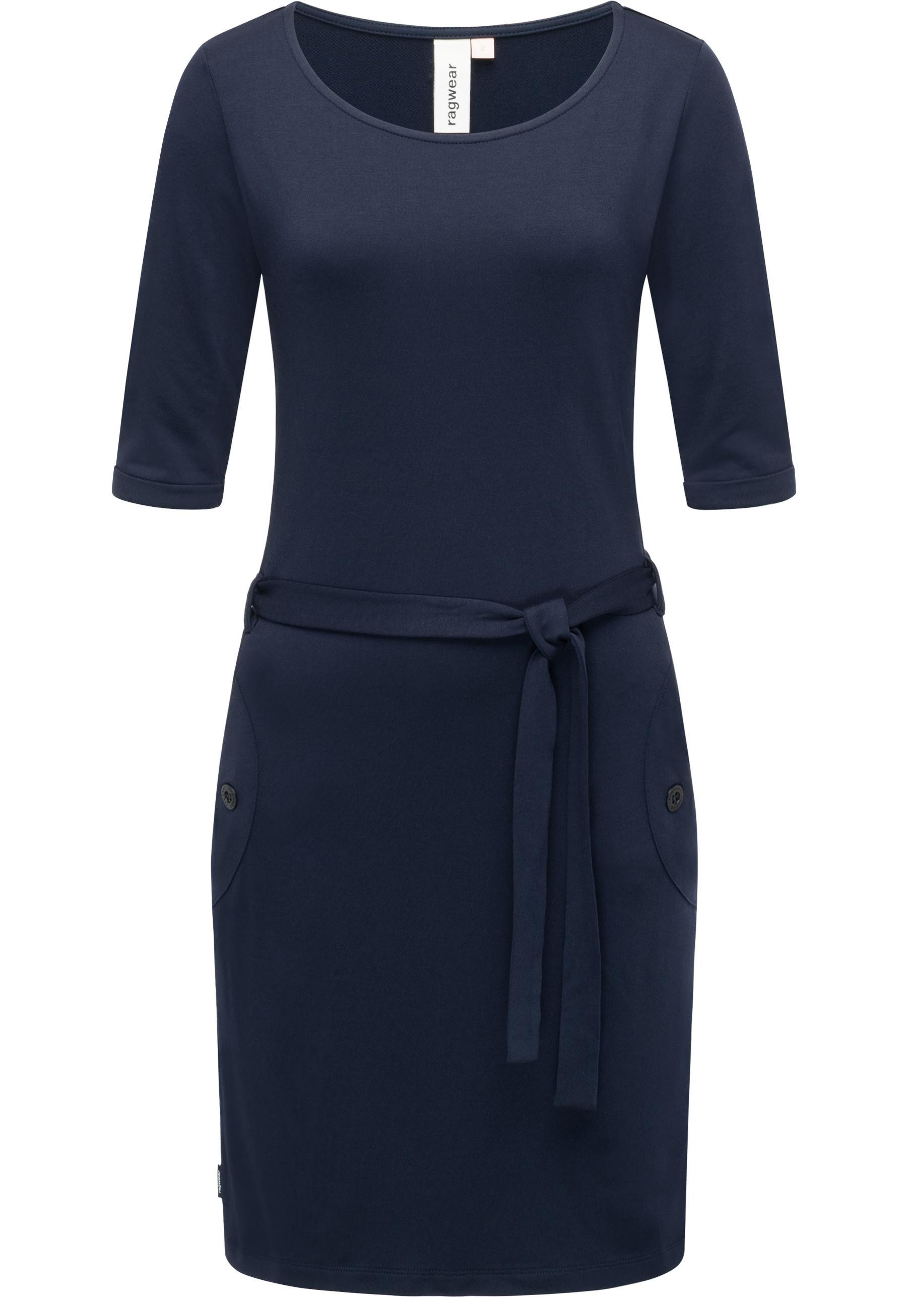 Ragwear Jerseykleid Kenisha Elastisches Midikleid mit Taillengürtel günstig online kaufen