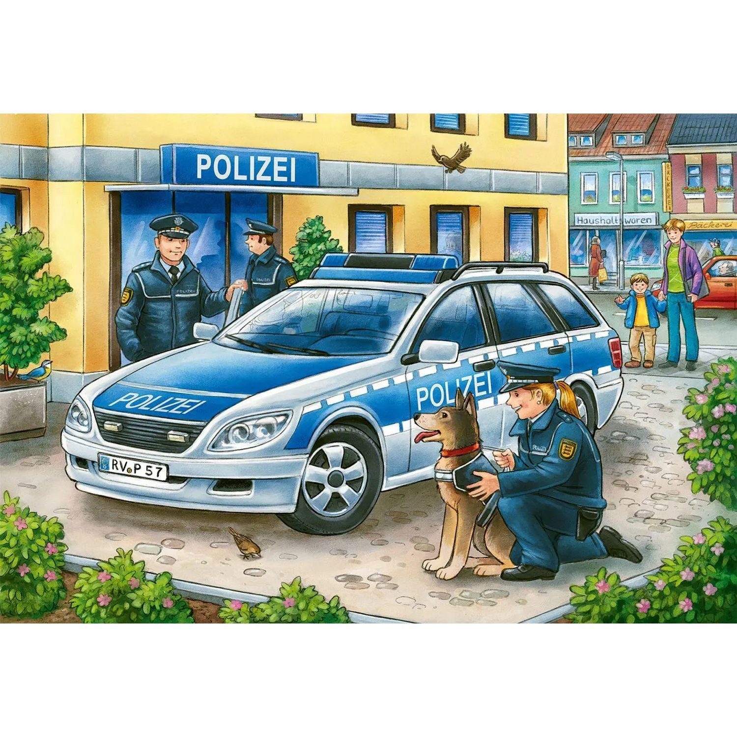 Ravensburger Puzzle Polizei und Feuerwehr. Puzzle 2 X 12 Teile, 12 Puzzleteile