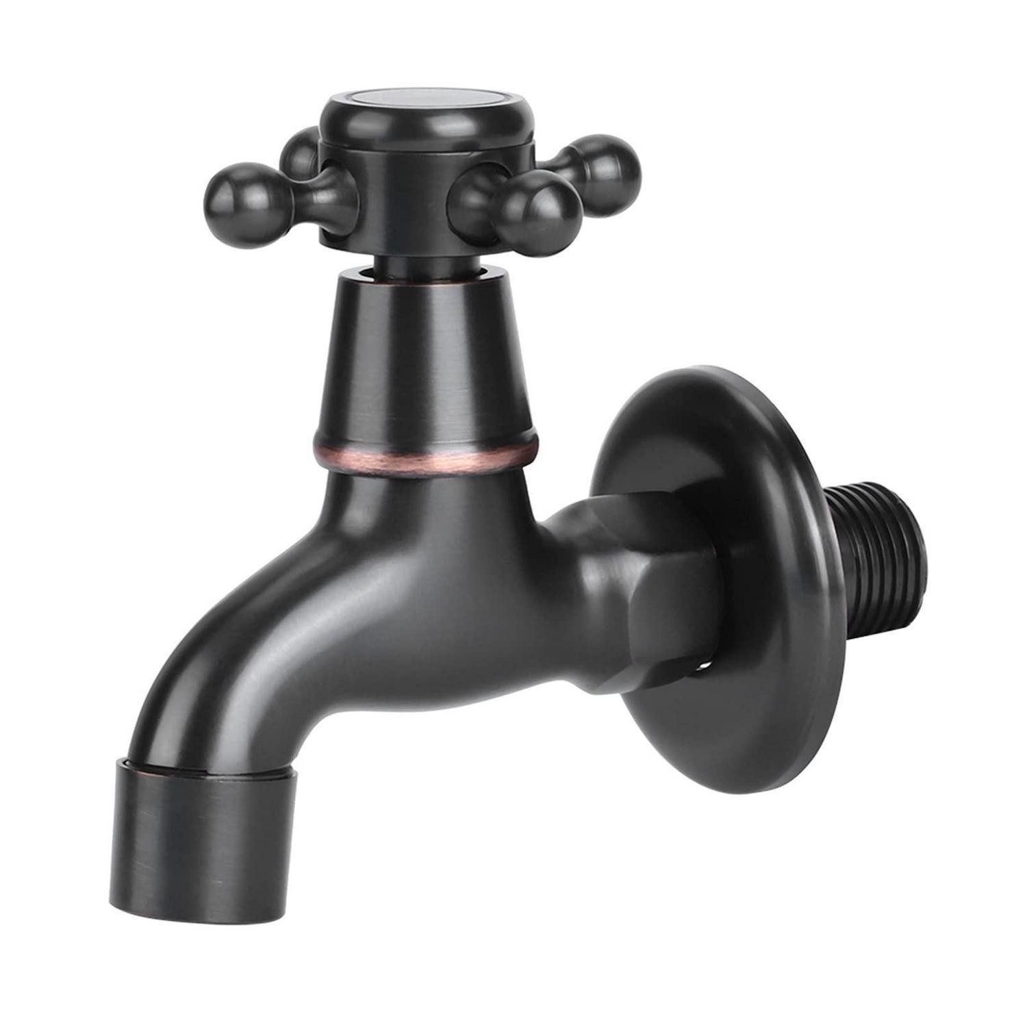 LuxusKollektion Waschtischarmatur Gartenwasserhahn Schwarz Retro Kupfer Schnellöffnend (1-St)