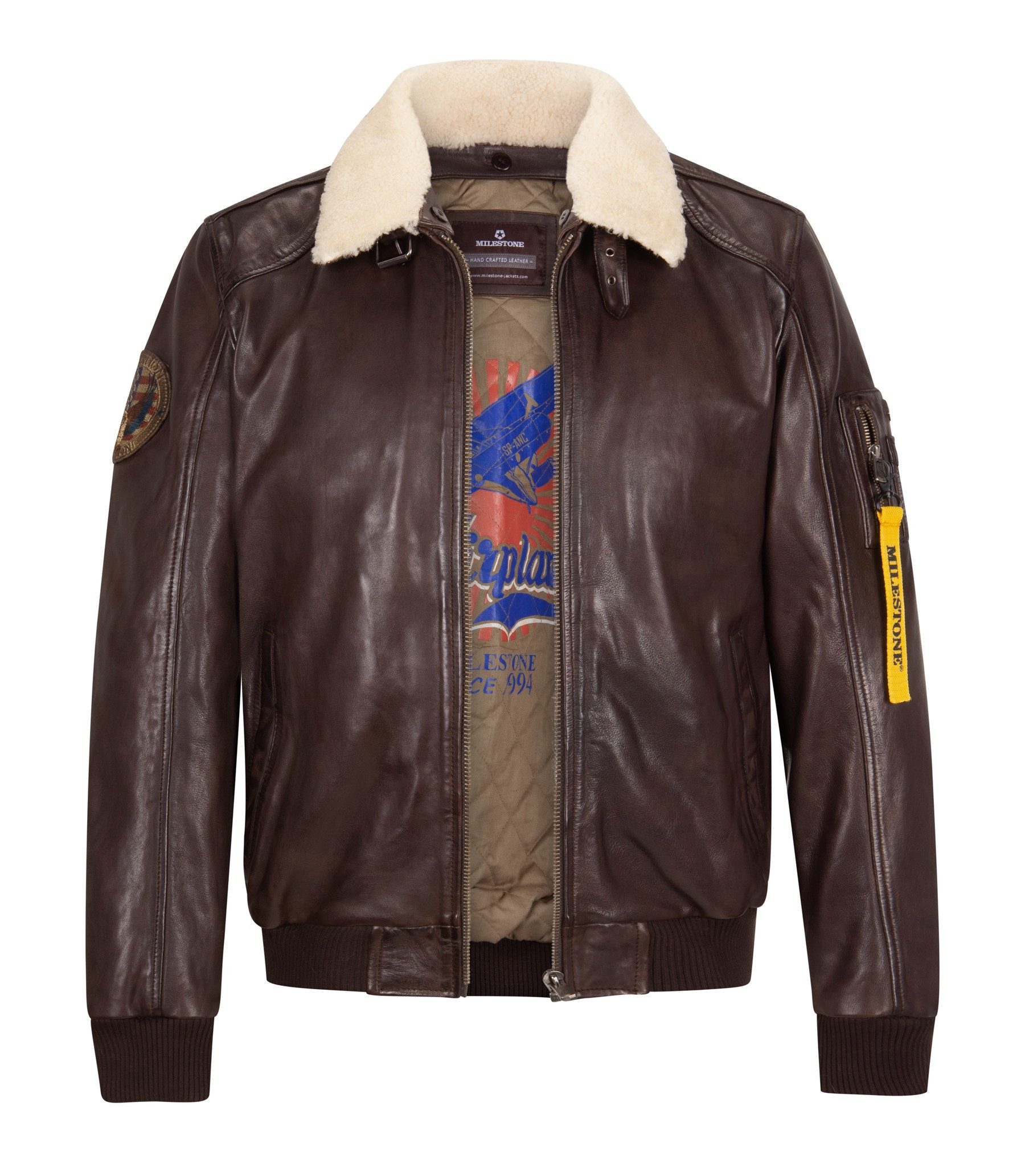 Milestone Lederjacke MSTom Pilotenjacke aus Lammleder günstig online kaufen