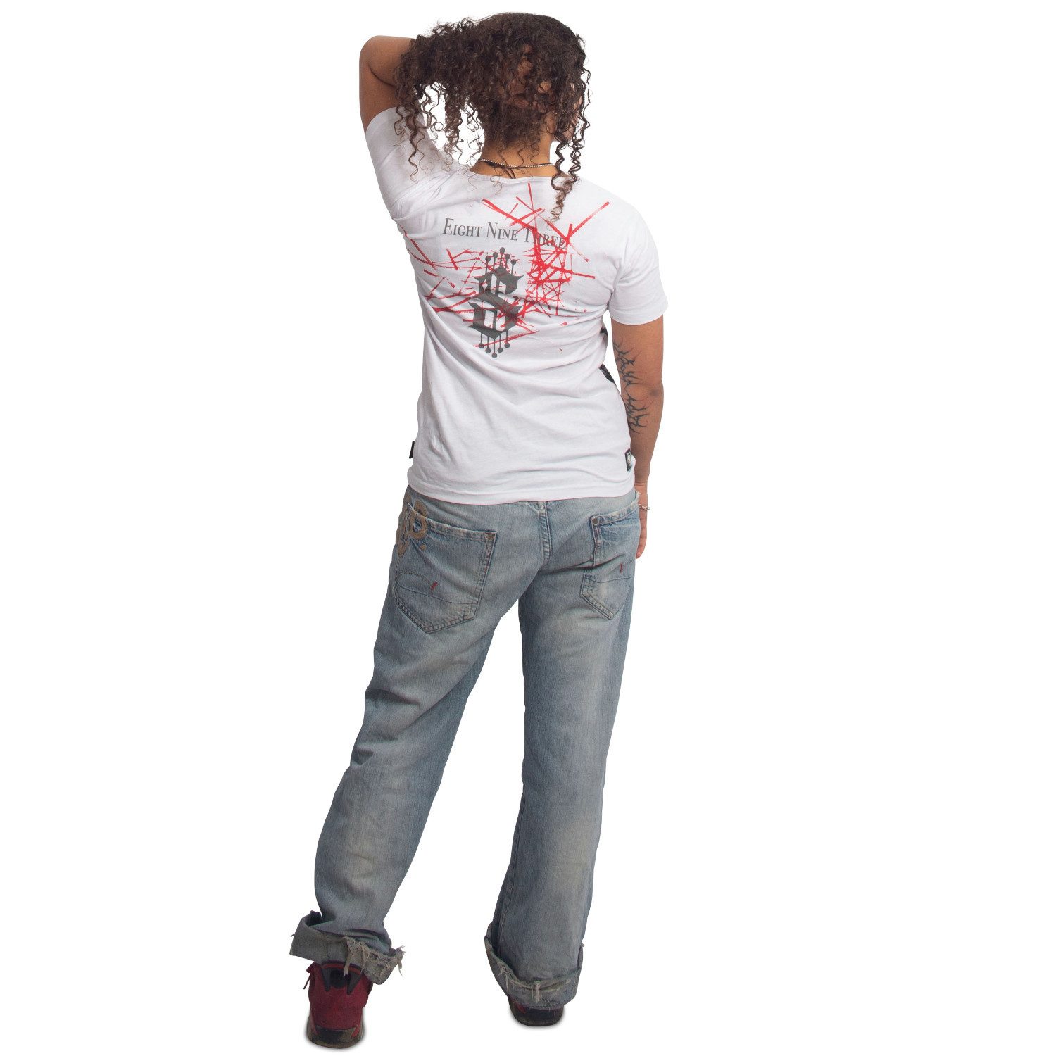 YAKUZA Rundhalsshirt Dark Angel mit Rippbündchen