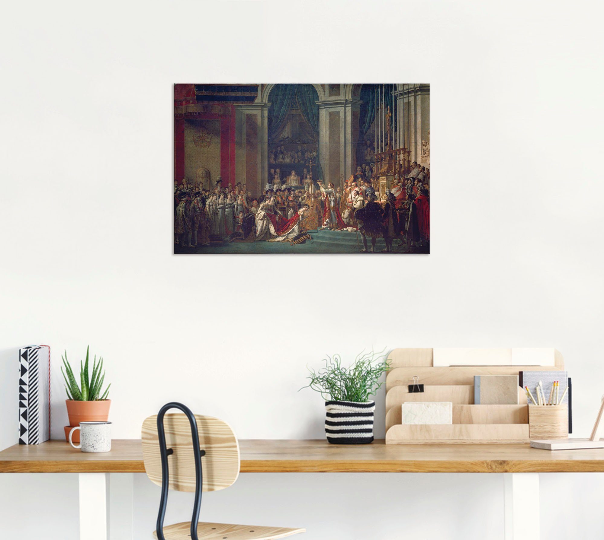 Poster oder Ereignisse Krönung Napoleons versch. als Alubild, und Wandaufkleber St), Artland historische I in (1 Leinwandbild, Wandbild Größen Josephines,