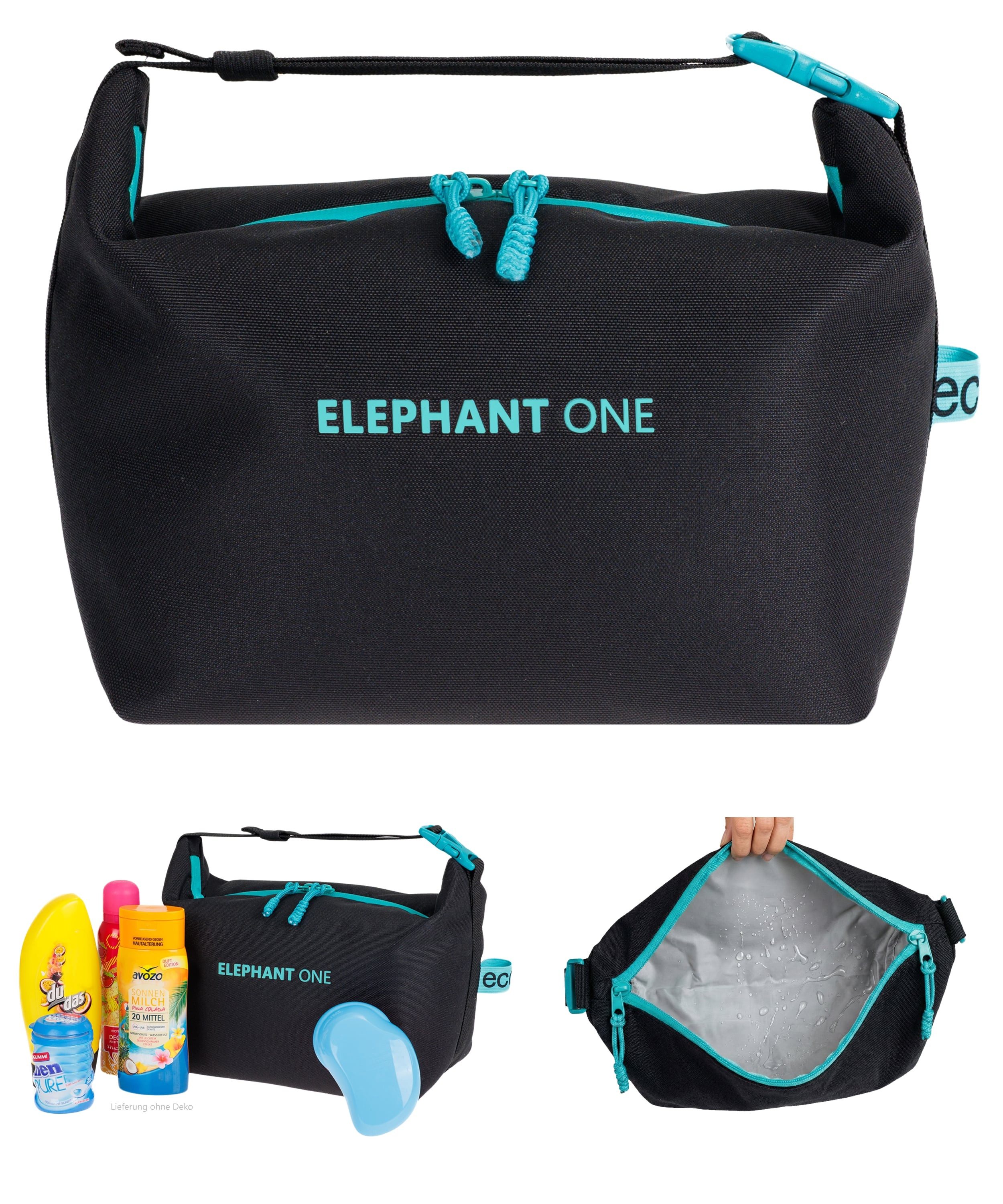 ELEPHANT Kulturbeutel Kulturtasche groß Kosmetiktasche Washbag wasserabweisend, Reisetasche Saunatasche Sport Reise Travel One ECO 13130