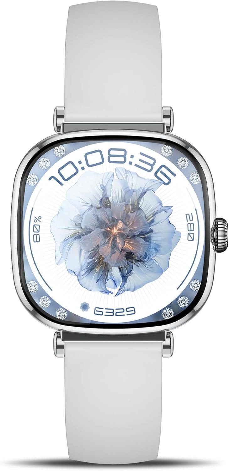 Marsyu KW269B Smartwatch (4,3 cm, android ios), Elegante Smartwatch mit AMOLED Display und 100+ Sportmodi für Damen