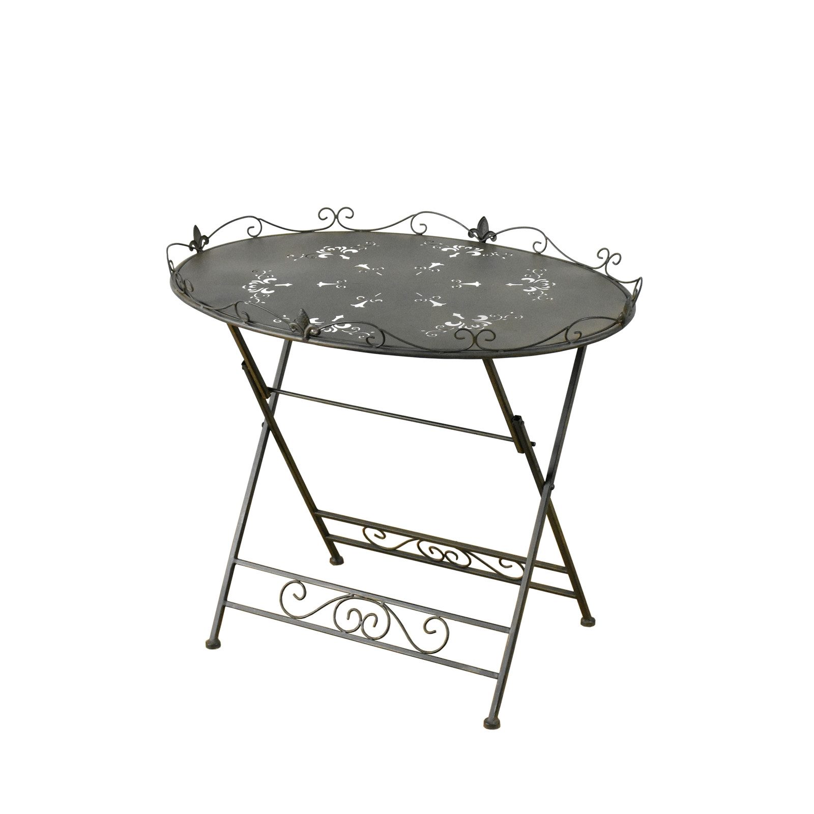 HTI-Living Beistelltisch Beistelltisch Rostoptik Lily (Stück, 1-St., 1 Beistelltisch), Gartentisch Terrassentisch