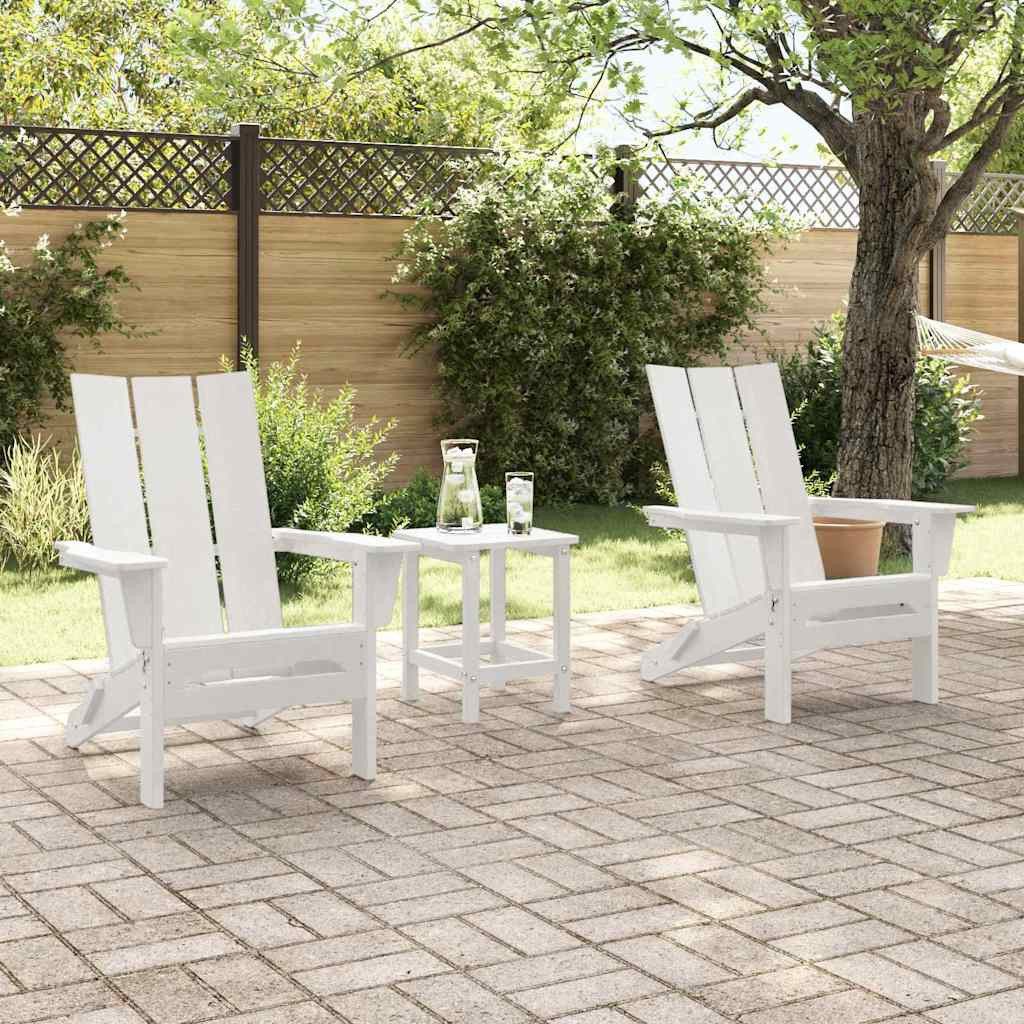vidaXL Gartenstuhl Gartenstuhl 2 stk. Weiß Polyethylen (2 St)