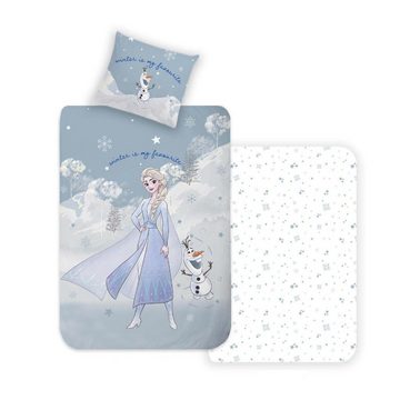 Wendebettwäsche Disney Home Frozen Kinder Wendebettwäsche Set, Disney, 2 teilig, Mit Reißverschluss, 100% Baumwolle