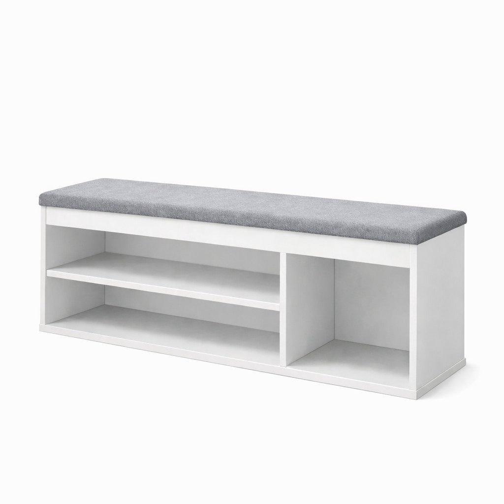 OTTO home Schuhbank Schuchschrank 100, Schuhregal, Schuhtruhe, Schuhkommode, Sitzbank, Inkl. bequemem Sitzkissen mit Stauraum darunter