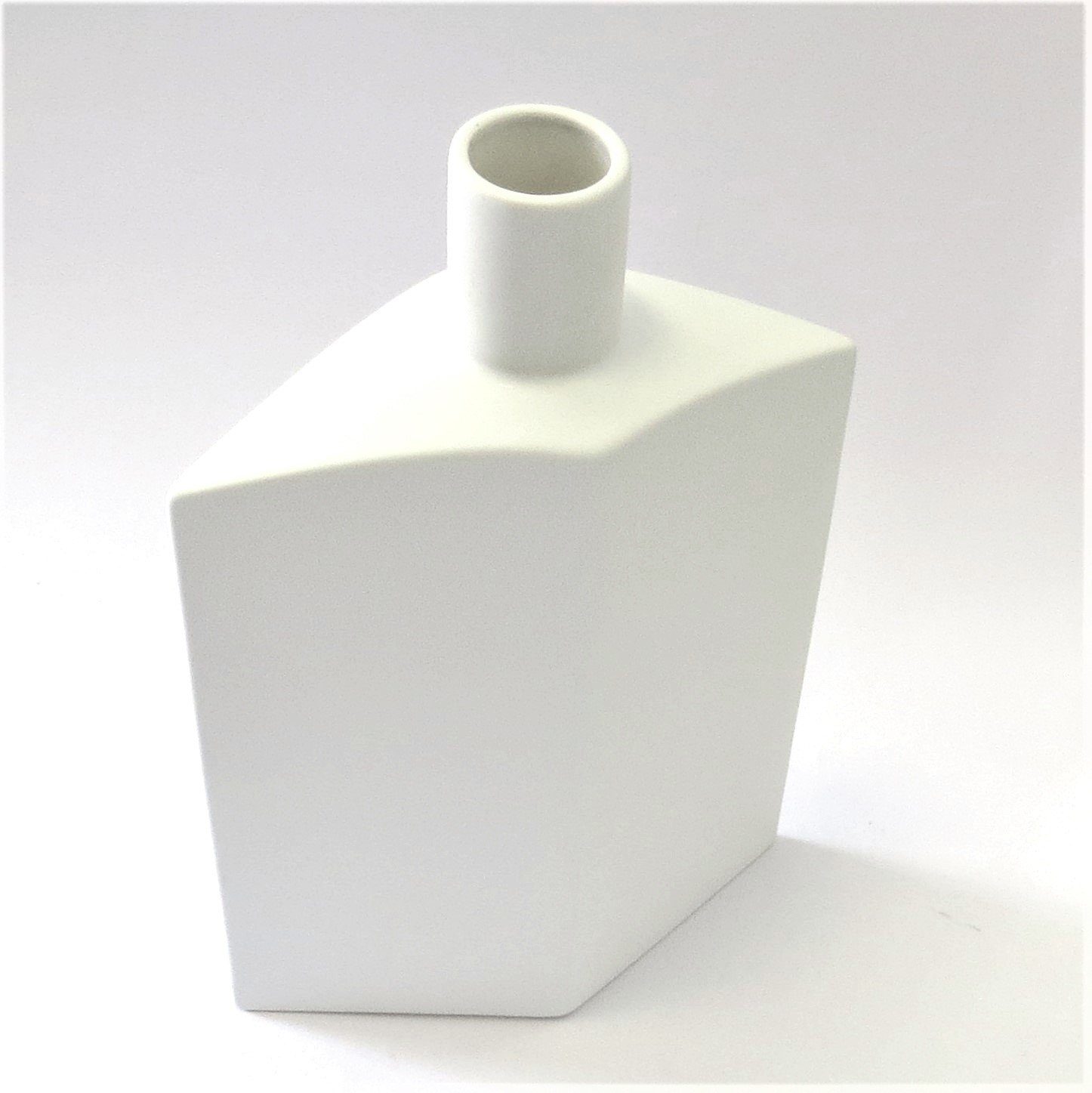 Tischvase Tisch 43 Design Vase Weiß Asymmetrisch Home Bob Modernes Bob Keramik cm Asymmetrisch, Deko