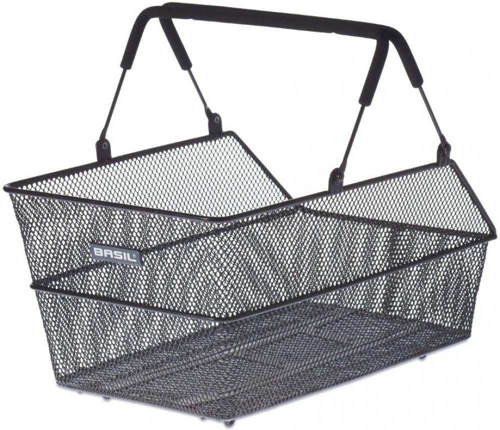 Basil Fahrradkorb Basil Cento Fahrradkorb hinten feinmaschig Stahl schwarz - Maße 31 x 2