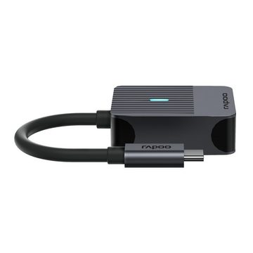 Rapoo UCA-1003 USB-C Adapter, USB-C auf VGA, Grau USB-Adapter USB-C zu VGA, 15 cm