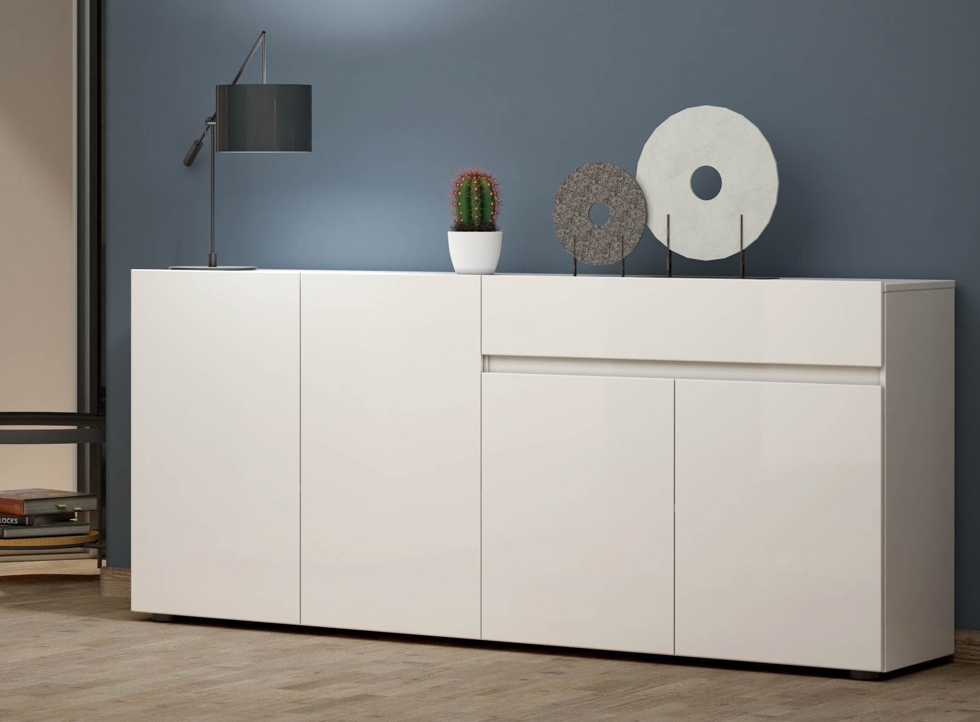KITALY Sideboard in weiss, Lack Hochglanz günstig online kaufen