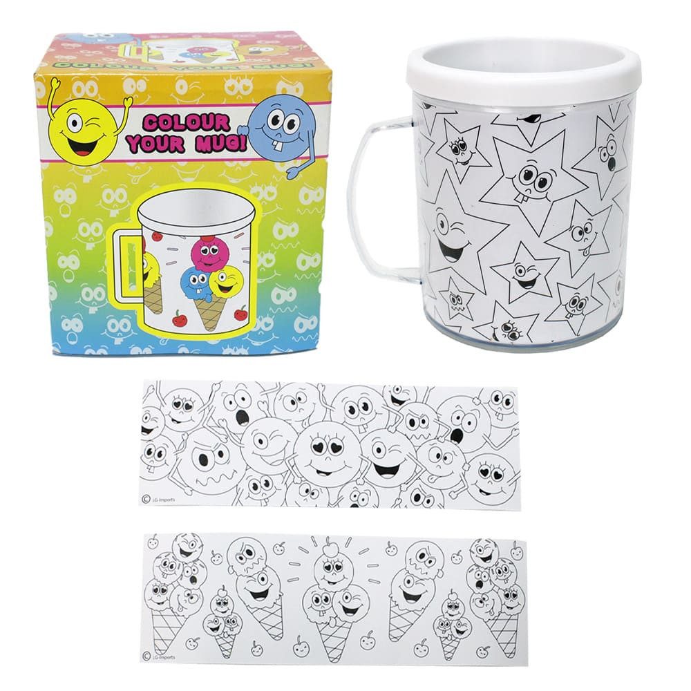 LG-Imports Malbecher Smiley Tasse selber bemalen - 300ml Fassungsvermögen