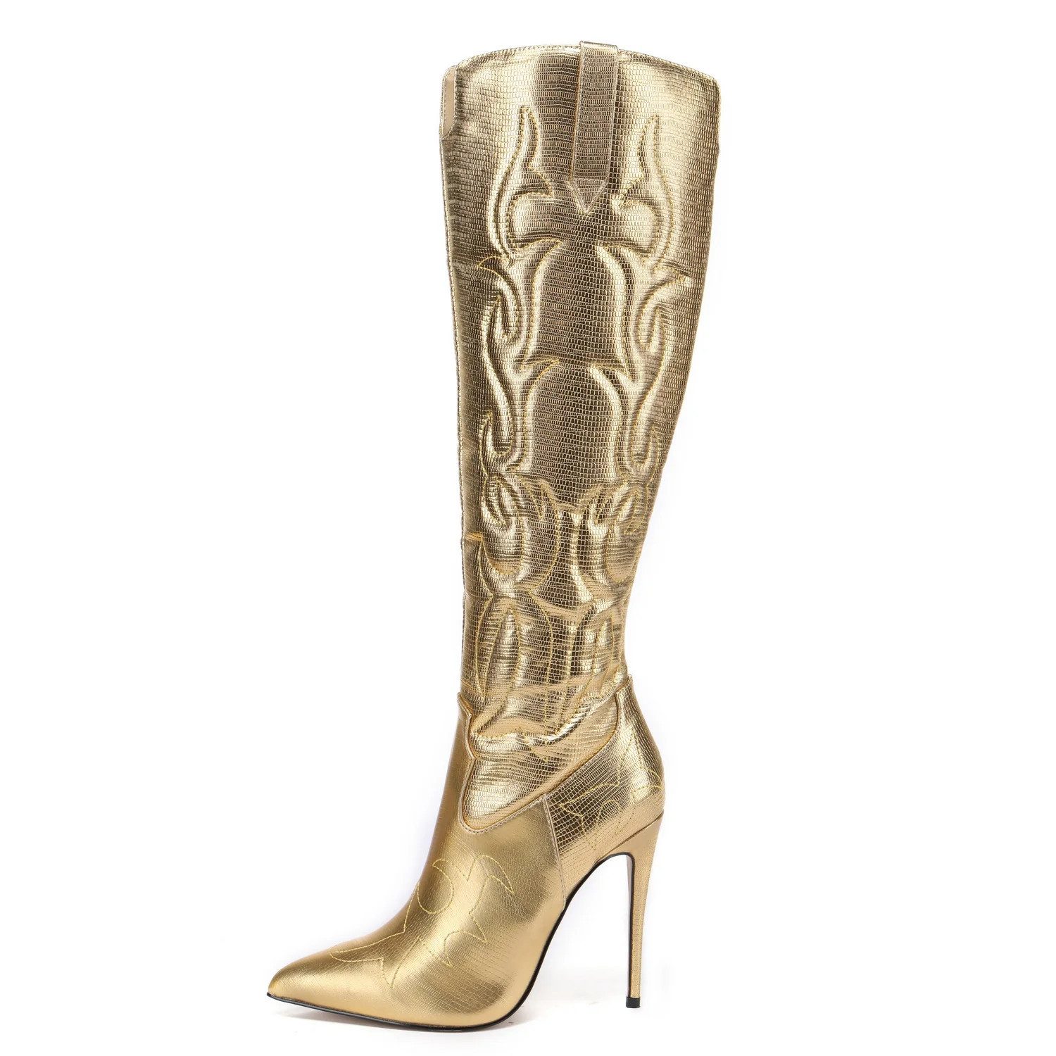 Giaro ELDORA Ковбойские 11 cm Absatzhöhe, Intarsien Detailmuster, veganes Leder