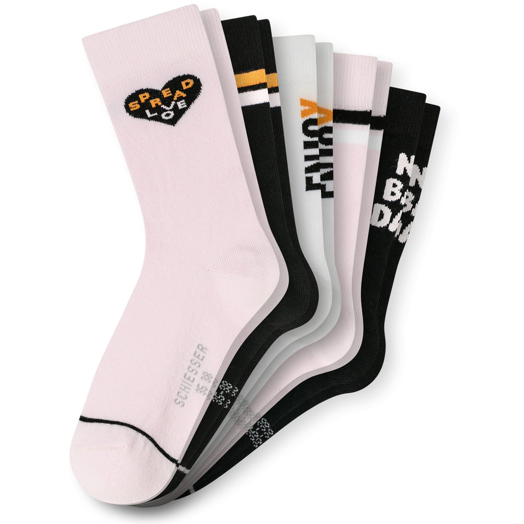 Schiesser Freizeitsocken Mädchen Socken 5er Pack Baumwolle Legwear Teens (Packung, 5er Pack)