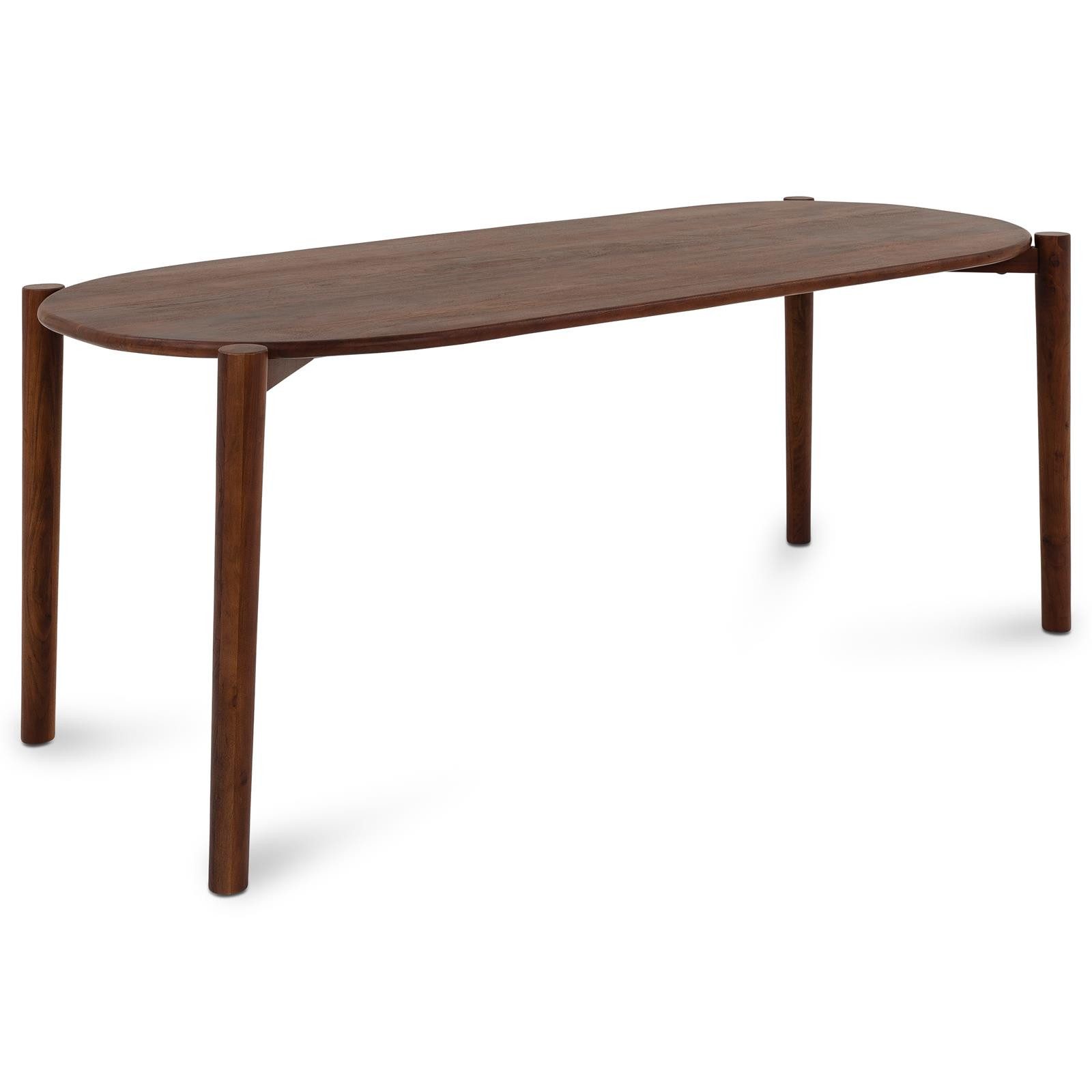 IDIMEX Esstisch SALEM, Esszimmertisch 200x90 cm aus massivem Akazienholz Dunkelbraun