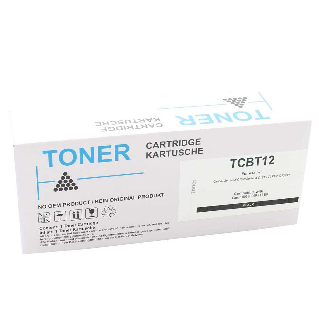 ABC Tonerkartusche Kompatibler Toner für Canon T12 Schwarz i-Sensys X C1330 C1333i C1333i