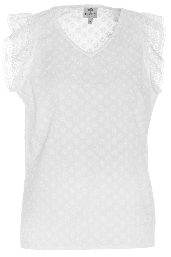 Trachtenshirt Blusenshirt - REIMARA - weiß