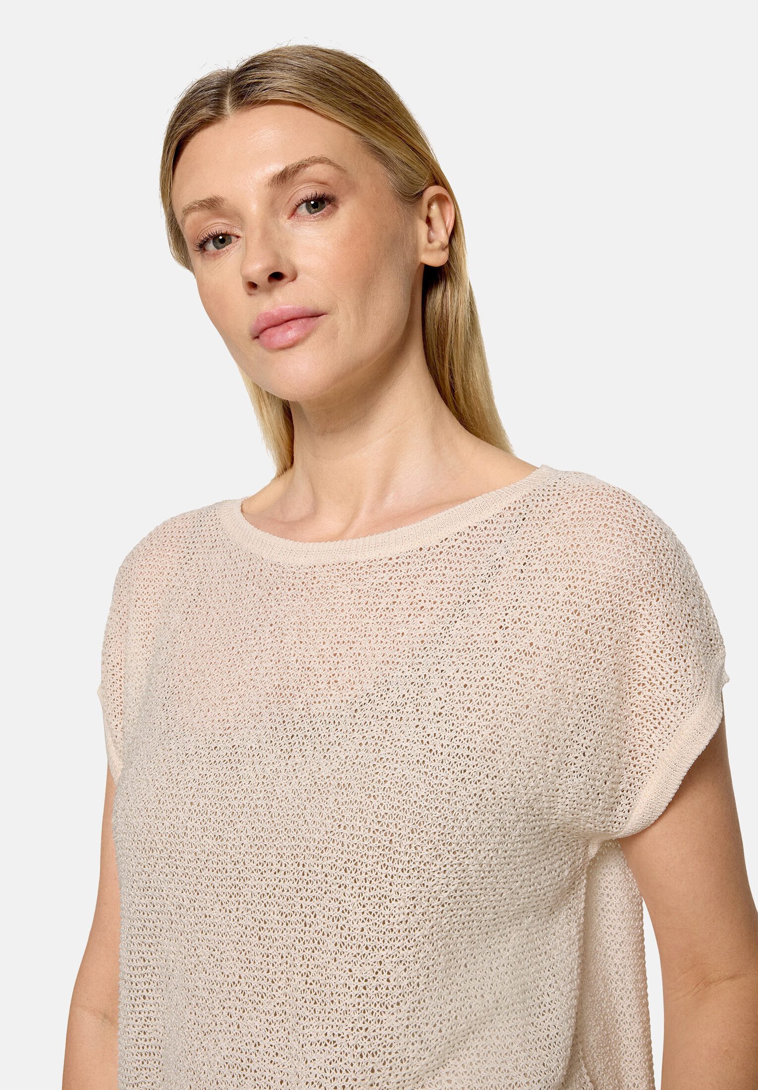 Cartoon Stricktop Damen mit Rundhalsausschnitt
