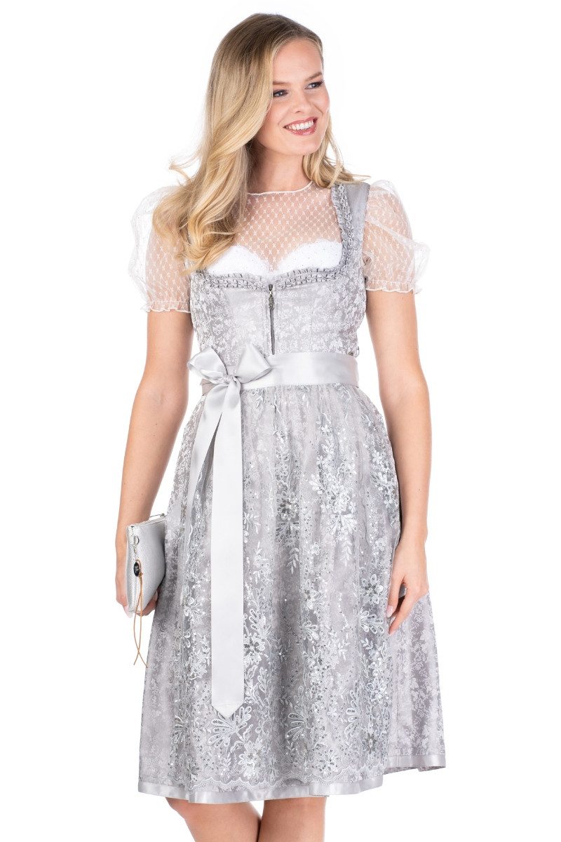 MarJo Dirndl Midi Dirndl 2tlg. - ANTDORF - kuschelgrau