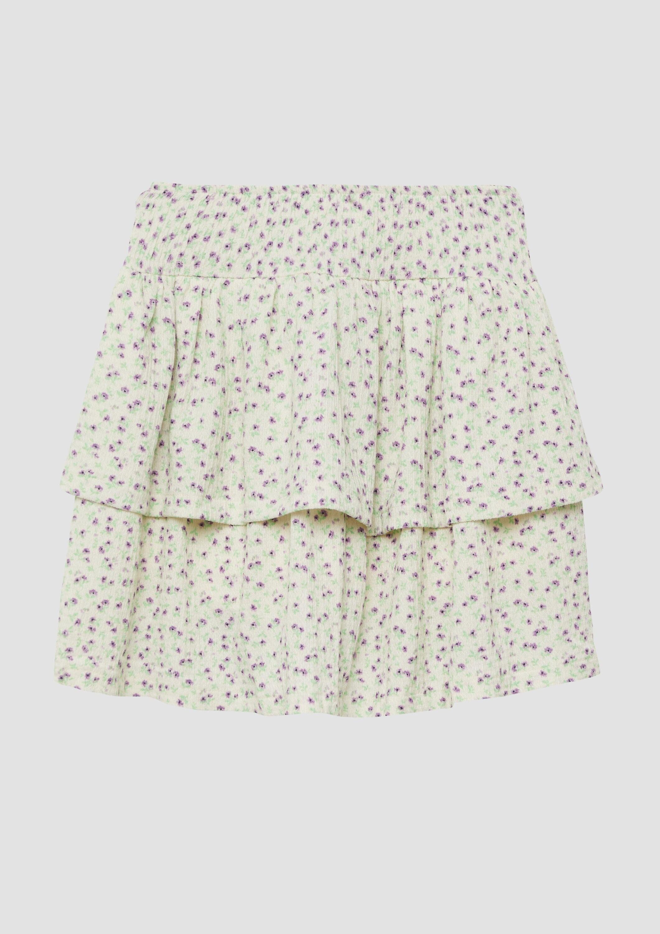 s.Oliver Minirock Rock Minirock mit Smok-Detail und integrierter Shorts
