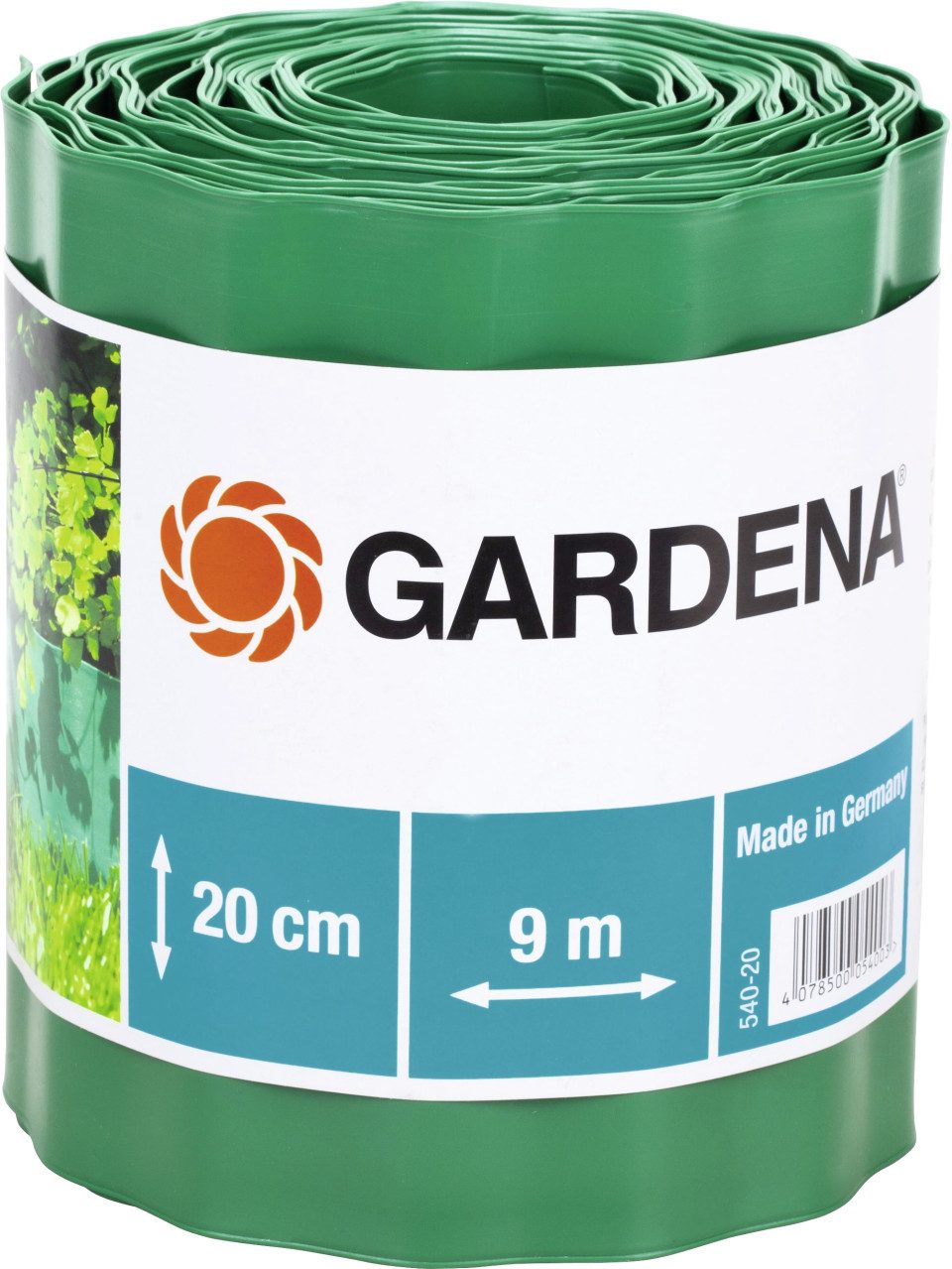 Rasenkante Gardena Beeteinfassung grün 9 m x 20 cm
