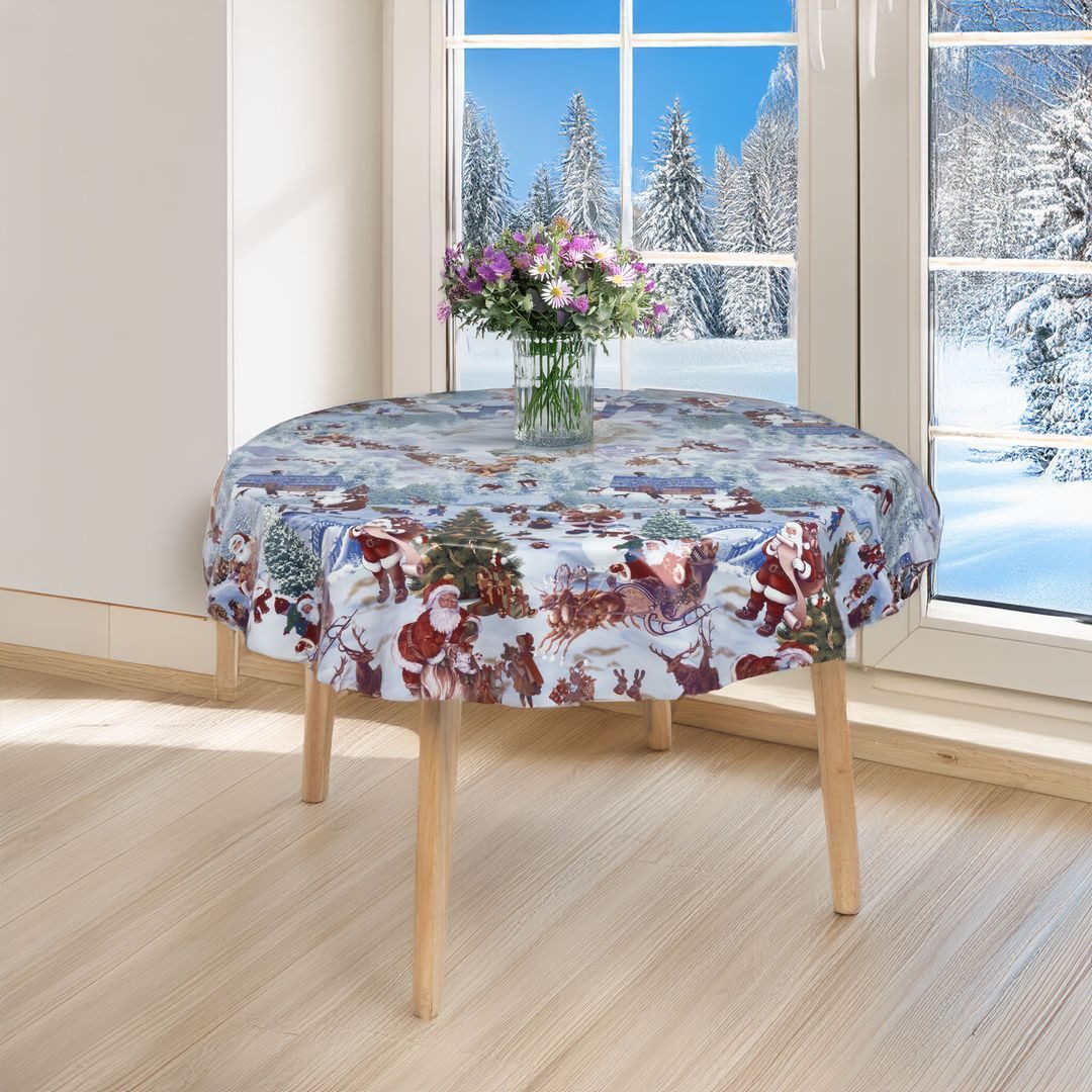 laro Tischdecke rund 140 cm wachstuchtischdecke Tischdecke abwaschbar günstig online kaufen