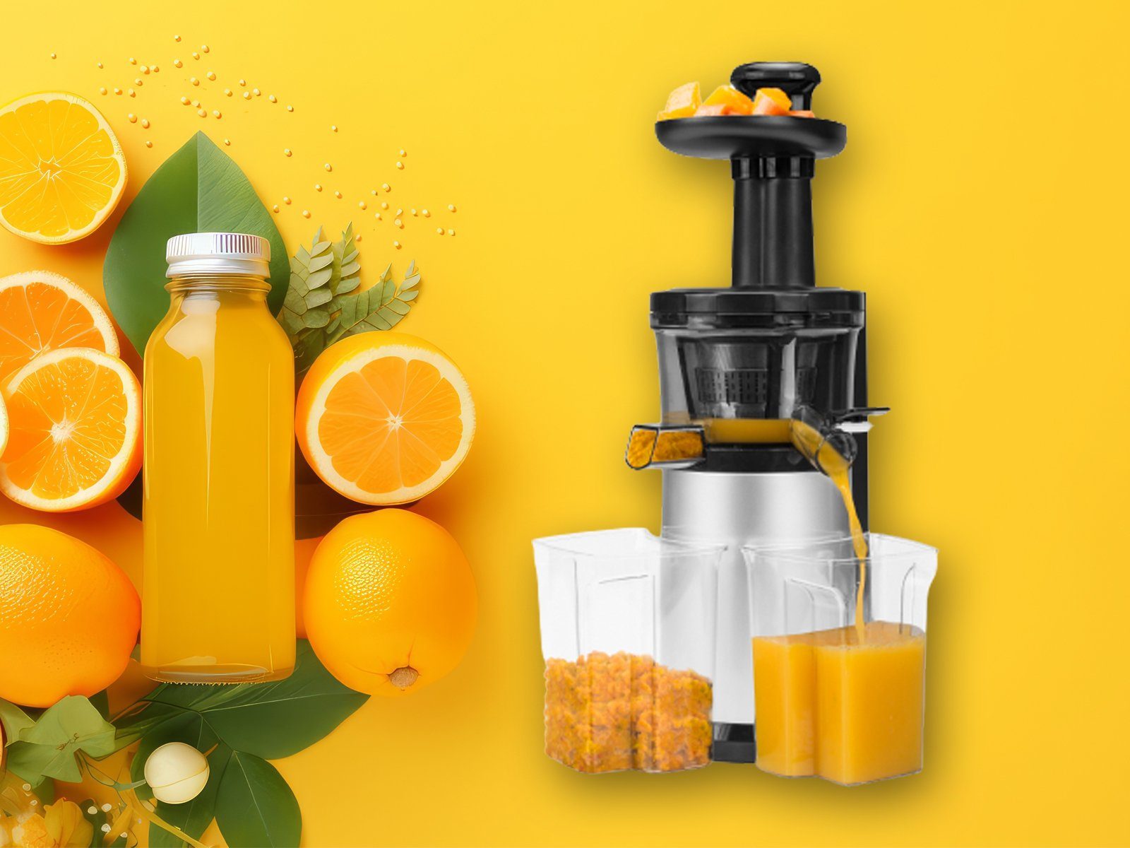 Tristar Entsafter, 150 W, Slow Juicer Kalt Saftpresse Multi Vitamin Frucht  Obst Orangen & Gemüse, Perfekt für eine gesunde Lebensweise mit frischen  Obst- und Gemüsesäften