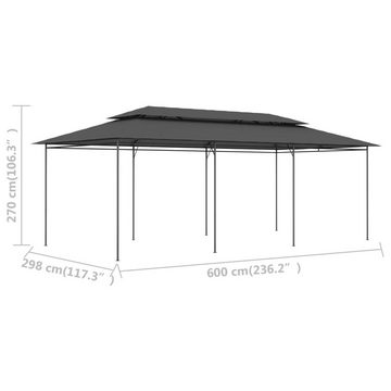 vidaXL Partyzelt Pavillon 600x298x270 cm Anthrazit