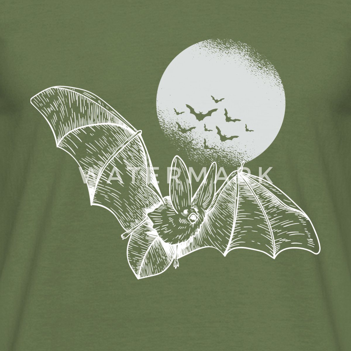 Spreadshirt T-Shirt Halloween Fledermaus Mit Vollmond günstig online kaufen