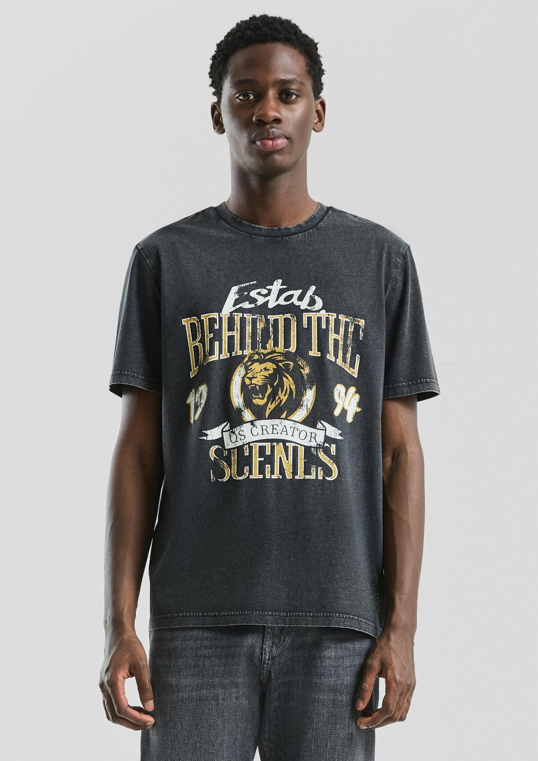 QS Kurzarmshirt T-Shirt T-Shirt mit Print