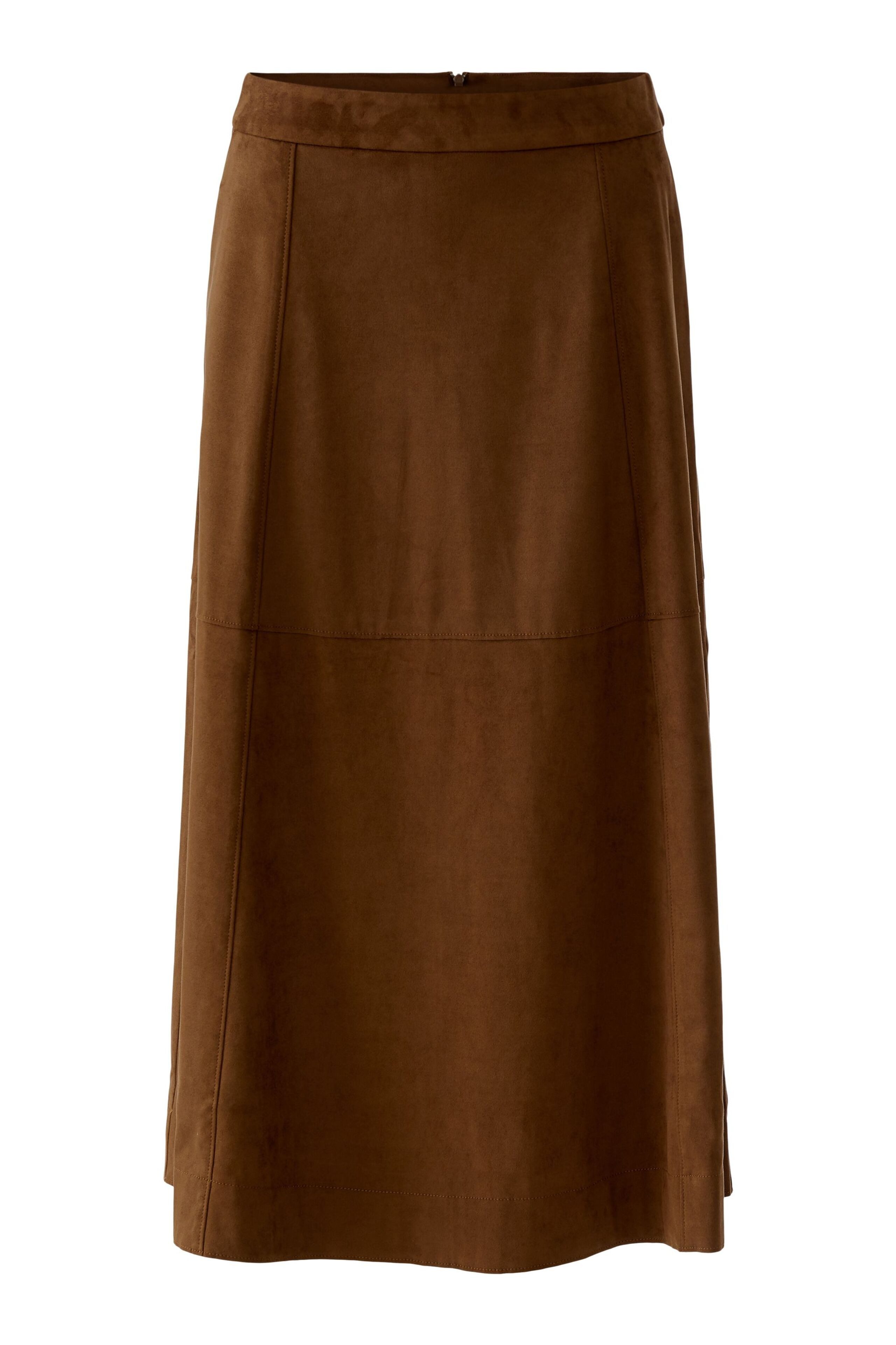 Oui A-Linien-Rock Oui Rock Velourslederoptik A-Shape (1-tlg)