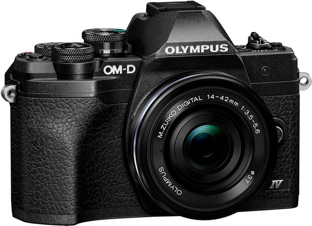 Olympus »E M10 Mark IV« Systemkamera (M.Zuiko Digital ED 14‑42mm F3,5 5,6 EZ Pancake, 20,3 MP, Bluetooth, WLAN (WiFi), BLS 50, F 5AC USB AC Adapter, USB cable, Shoulder Strap)  - Onlineshop OTTO