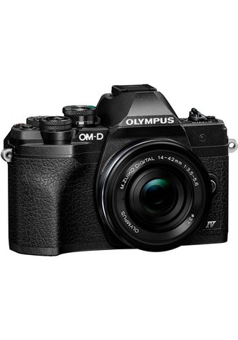 Olympus E-M10 Mark IV Sisteminis fotoaparatas (M.Zuiko Digital ED 14‑42mm F35-56 EZ Sisteminis fotoaparatas 203 MP BLUETOOTH® belaidžio ryšio technologija WLAN (WiFi) +BLS-50 F-5AC USB-AC adapteris USB laikmena cable Shoulder Strap)