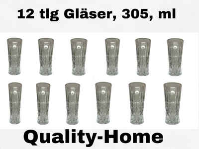 Trendmax Gläser-Set, 12 Stück, 305 ml Trinkglas Set Saftglas Gläser