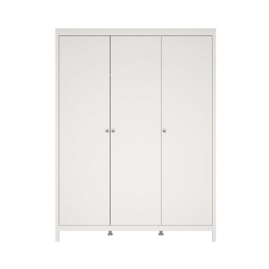 Tvilum Kleiderschrank Madrid Kleiderschrank 3 Türen weiß.