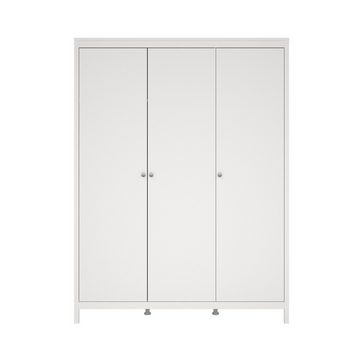 ebuy24 Kleiderschrank Madrid Kleiderschrank 3 Türen weiß.