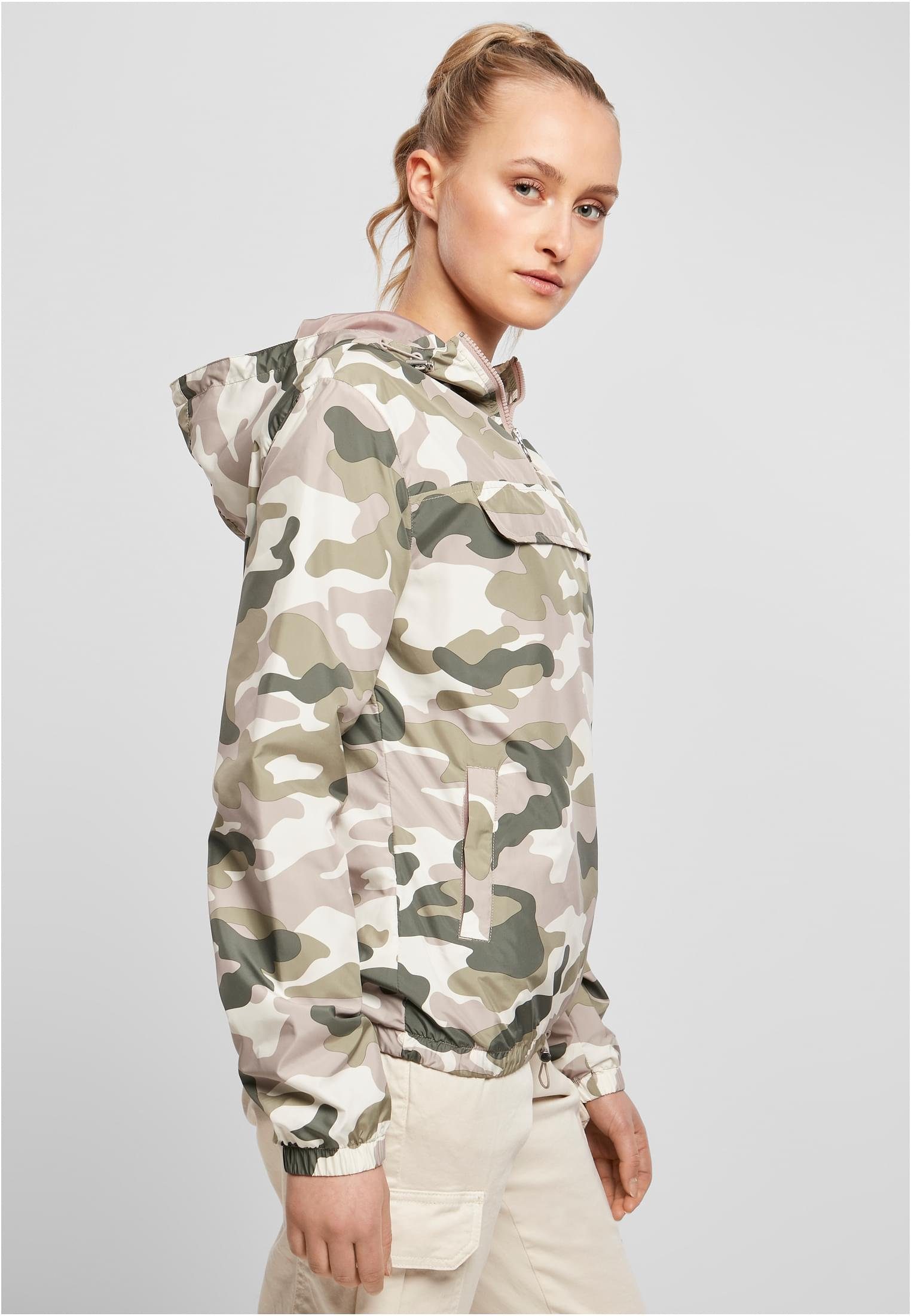 URBAN CLASSICS Over (1-St) Camo Damen Ladies duskrosecamo Jacket Pull Outdoorjacke