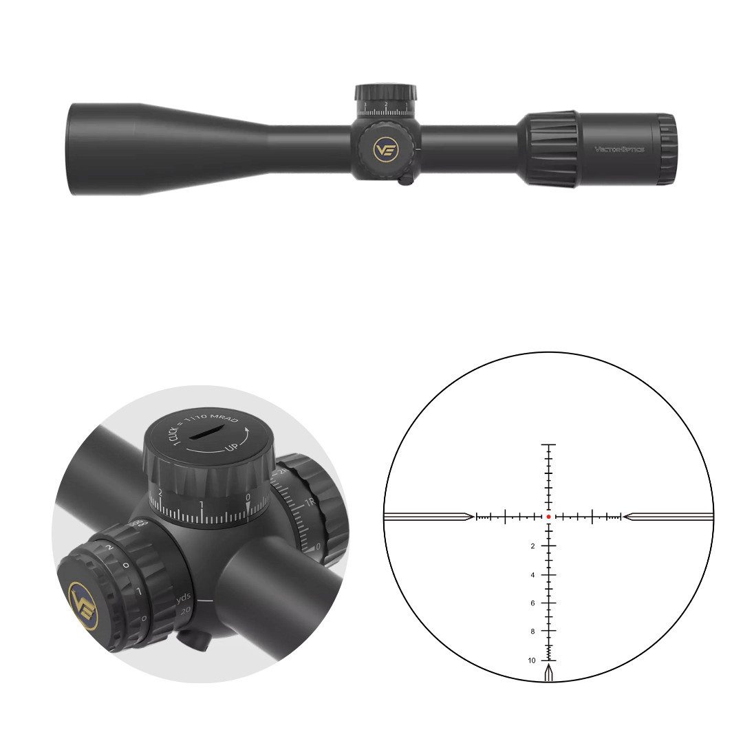 Vector Optics Vector Optics SCFF-65 Tauron 4-24x50FFP Zielfernrohr (Ideal für Jagd, Sport und Airsoft)