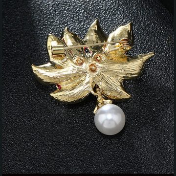 AUKUU Brosche Lotusbrosche Lotusbrosche Perlenkorsage elegante Cheongsam, Accessoires Anstecknadeln und Schmuckstück für Damen