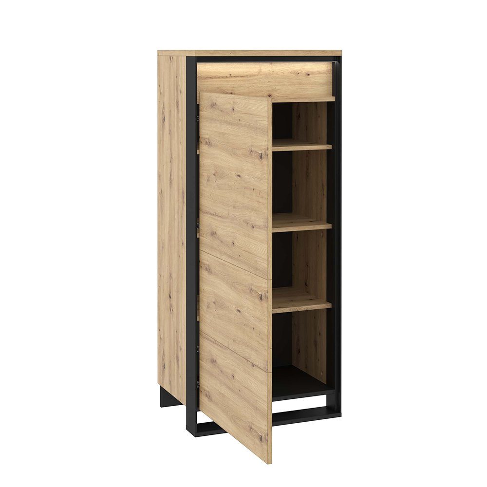 Compleo Kommode LIMA Schrank mit 3 Einlegeböden, mit 1 Tür, Loft stil