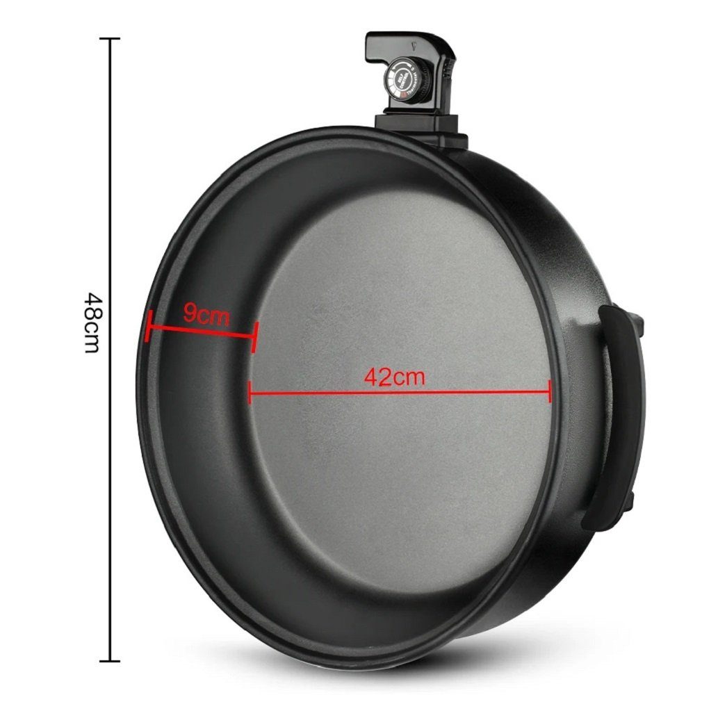 Rungassi Elektrische Multipfanne XL Elektro Multipfanne Pizzapfanne Pfanne Ø 42cm Rungassi PZP42, 1500,00 W