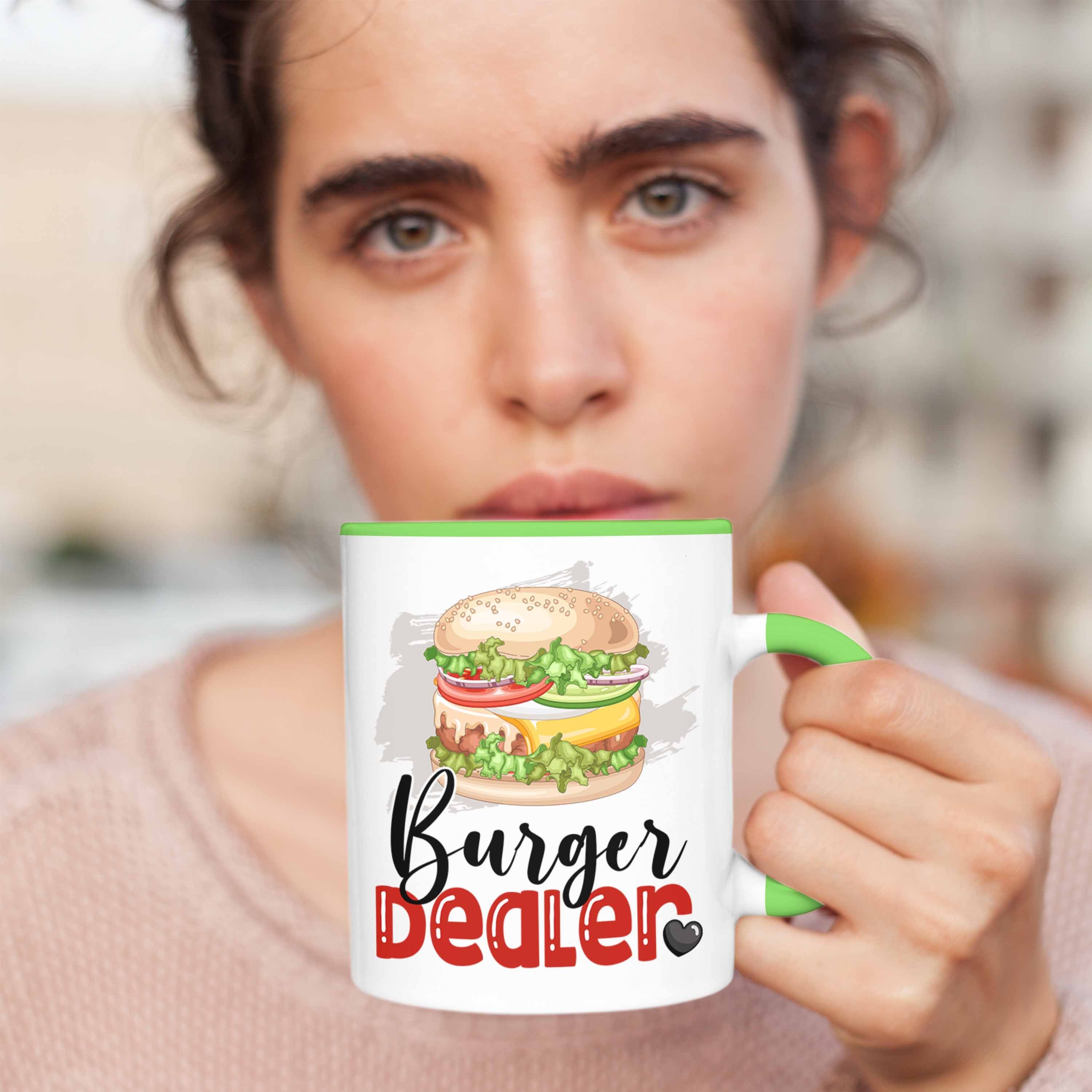 Geburtstag Besten Tasse Burger Geschenk Trendation Tasse Spr Dealer Grün Burgerverkäufer für