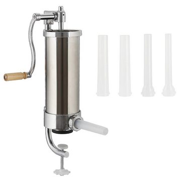 Melko Wurstfüllaufsatz Wurstfüllmaschine Edelstahl Wurstspritze Presse Gastro Küche Maschine, ergonomische Handkurbel