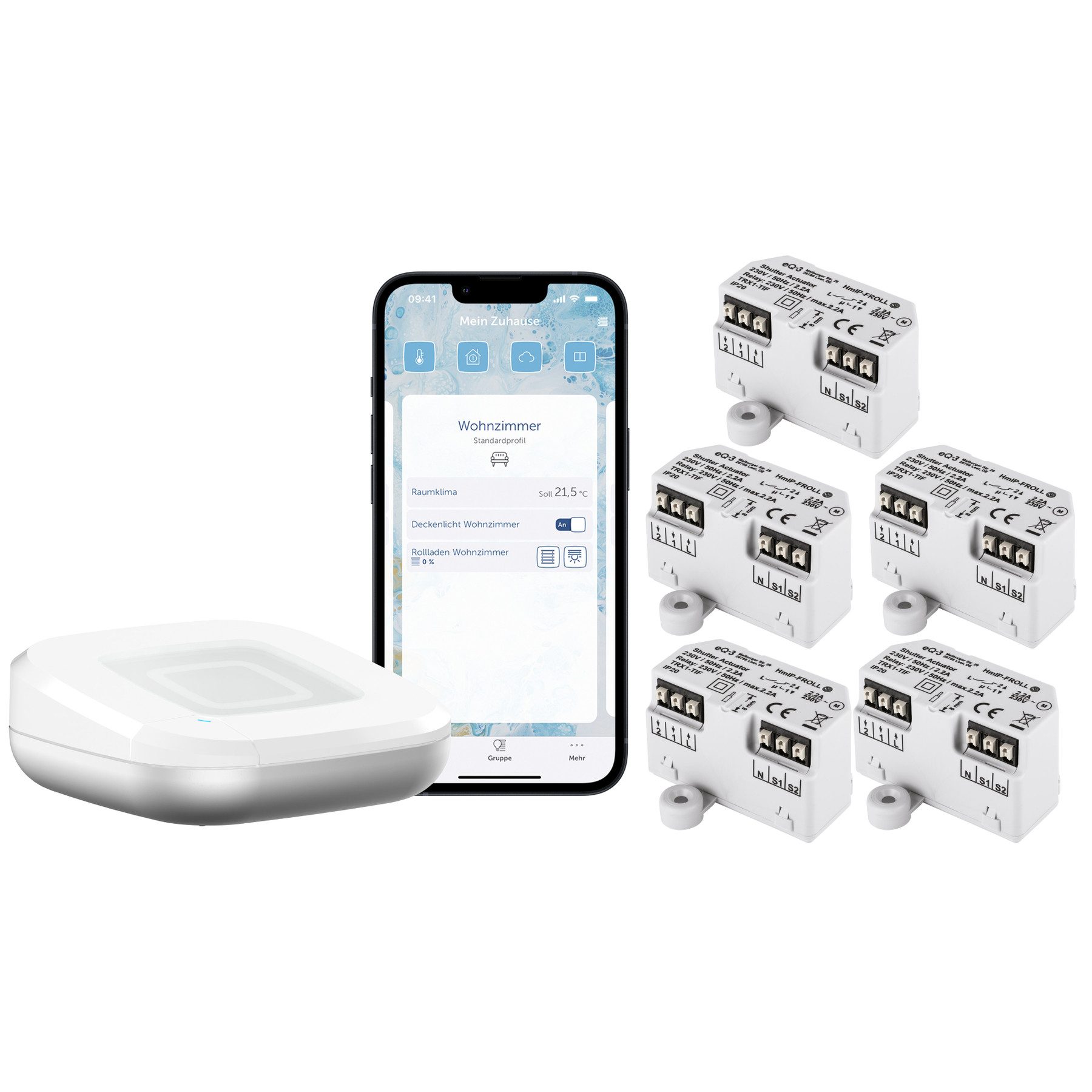 Homematic IP Rollladenmotor HOMEMATIC IP Rollladenaktor Unterputz + Accesspoint 2