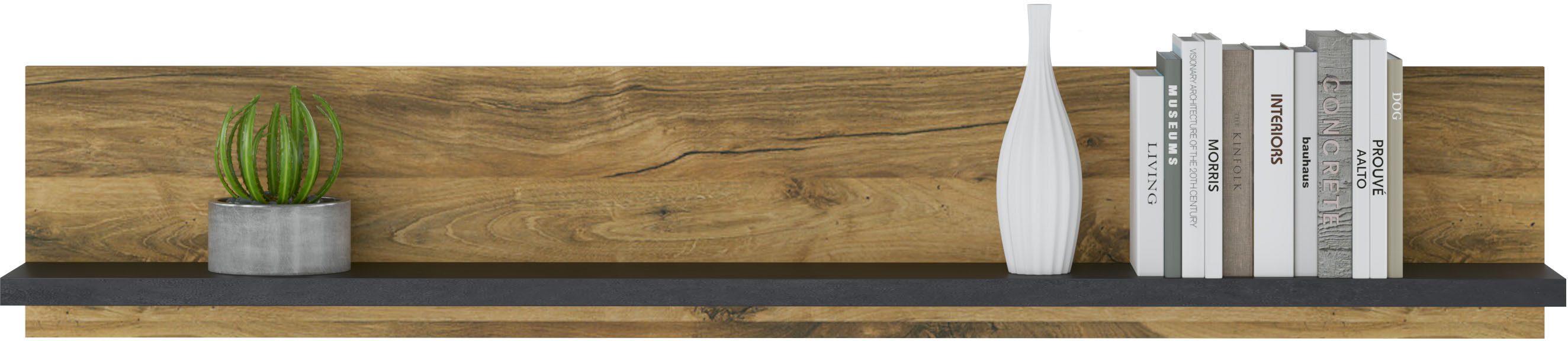 Home affaire Wandboard York, modernes Wandregal, Hängeregal mit Ablagefach, vielseitig einsetzbar, in Hunton Oak Dekor verfügbar, 156 cm breit