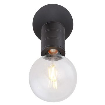 etc-shop Wandleuchte, Leuchtmittel nicht inklusive, Wandlampe Innen mit Schalter Wandspot schwarz schwenkbare