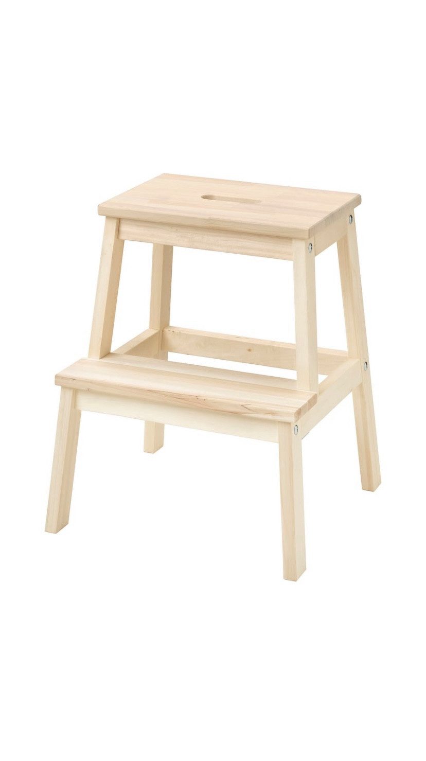 IKEA BEKVAM Tritthocker | Aus Buche Massiv | 50 Cm Hoch | Mit Griff